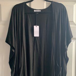 Love Riche Black Kimono Cardigan Duster